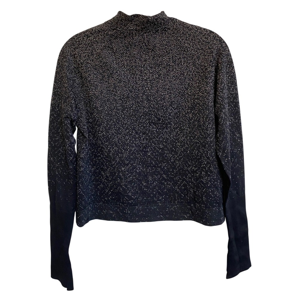 Lululemon Rest Less Half Zip Pullover Herringbone Black White Women Size 8‎ - Picture 3 of 13